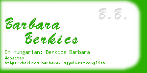 barbara berkics business card